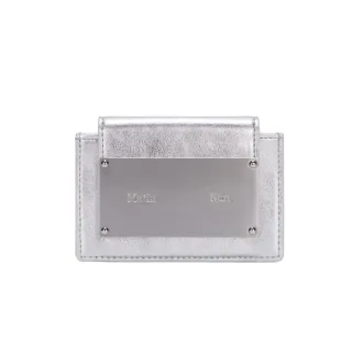 【MATIN KIM】官方旗艦 經典鐵牌風琴皮夾(銀色)