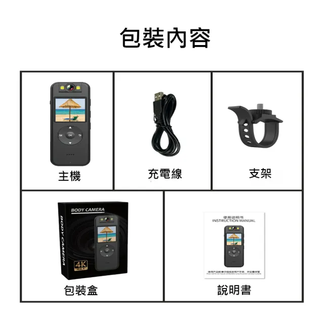 【JINPEI 錦沛】真4K解析度、APP即時觀看、180度旋轉鏡頭、自行車錄影、微型攝影機、贈64GB(JS-06B-64G)