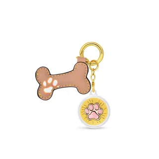 【周大福】Pet寵物系列 百搭可愛寵物狗爪爪款 黃金金章掛件