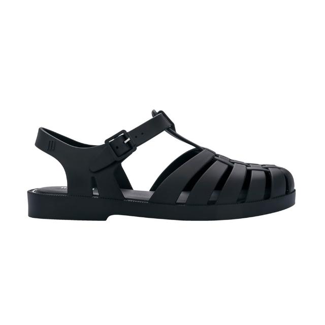 【Melissa】前包羅馬T字涼鞋(黑色)