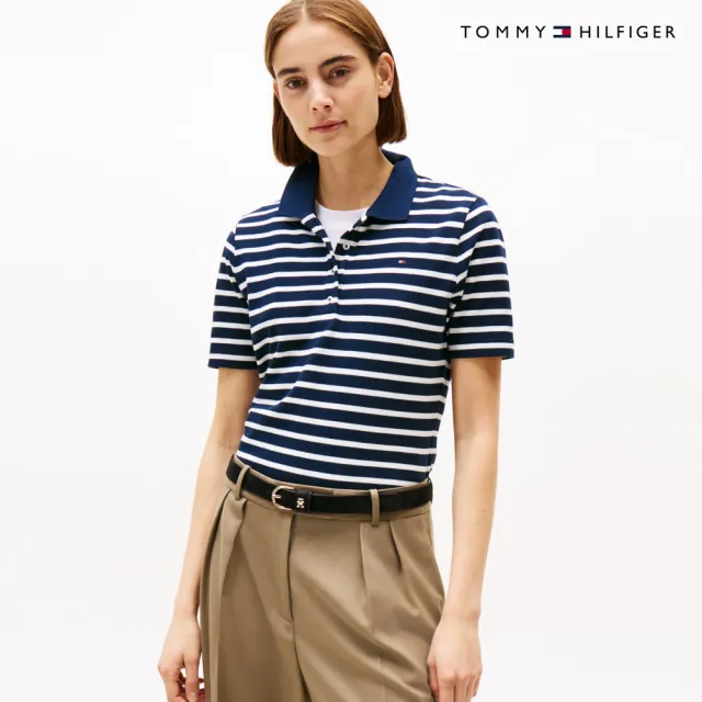 【TOMMY HILFIGER】官方旗艦館1985 系列 旗幟刺繡 Polo 衫_藍色