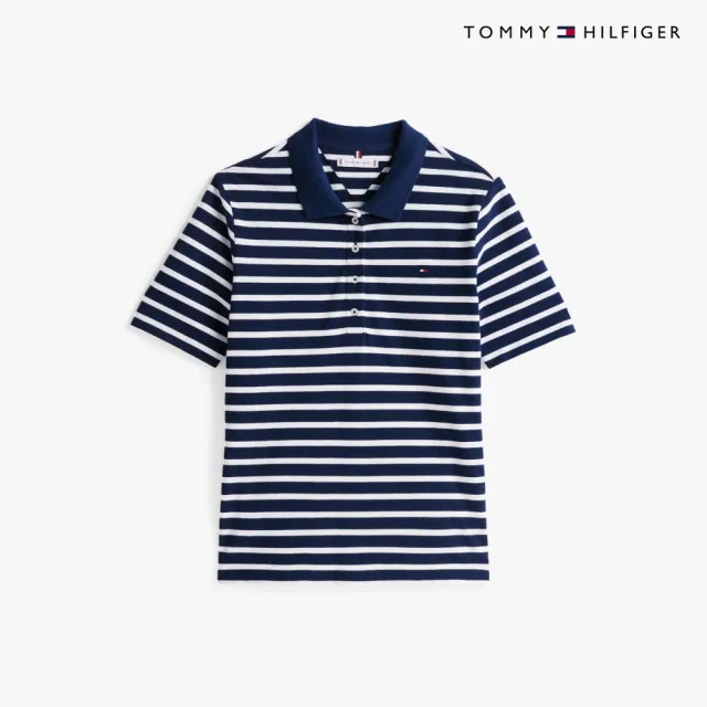 【TOMMY HILFIGER】官方旗艦館1985 系列 旗幟刺繡 Polo 衫_藍色