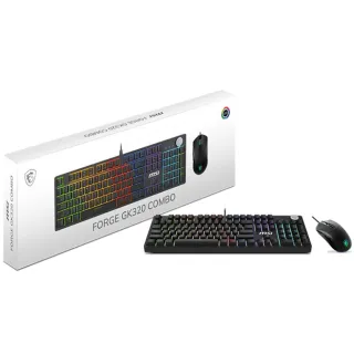 【MSI 微星】FORGE GK320 COMBO RED TC 電競鍵鼠組(機械紅軸)