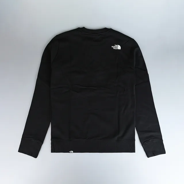 【The North Face】The North Face 英文印花LOGO棉質長袖T恤(黑x白/男款)