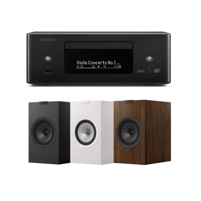 【KEF】英國 書架 HiFi揚聲器 + Denon 天龍 網路/CD綜合擴大機(Q3 Meta + RCD-N12)