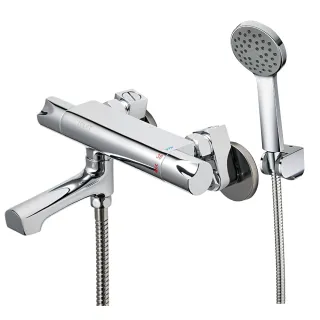 【LOLAT 羅力】★momo獨家商品特談★沐浴恆溫龍頭/附單段大流量蓮蓬頭含管+掛座 衛浴龍頭 水龍頭(STN2365H)