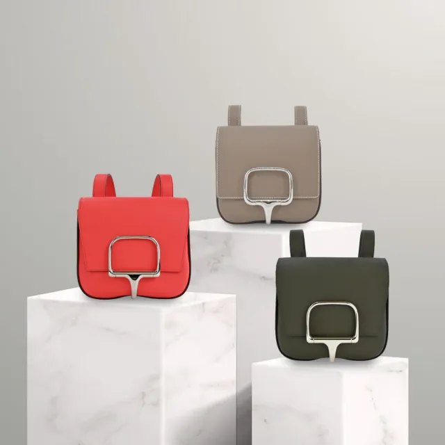 【Hermes 愛馬仕】Della Cavalleria mini Epsom牛皮斜背包(多色選)