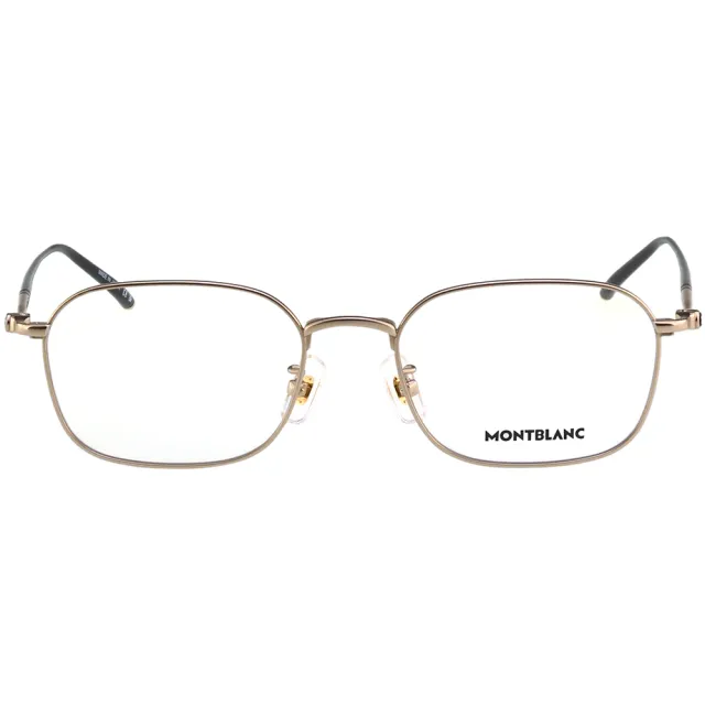 【MONTBLANC 萬寶龍】純鈦 光學眼鏡 MB0414OA(金色)