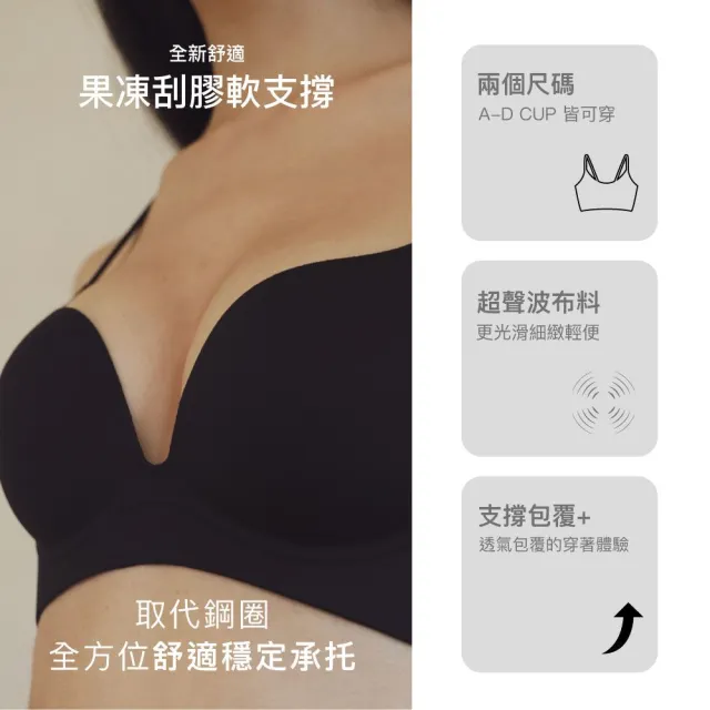 【24HRS】4件組 - 美胸款 視覺引爆 無感集中內衣(聚攏無鋼圈內衣 無鋼圈內衣 女內衣 女內著 背扣式)