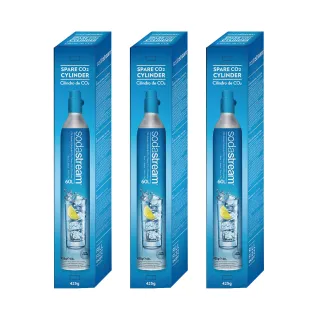 【Sodastream】CO2全新旋轉鋼瓶425g-3入組(僅適用旋轉機種)