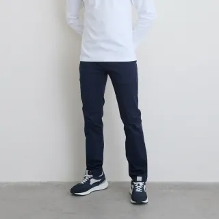 【GIORDANO 佐丹奴】男裝修身彈力卡其褲(26 標誌海軍藍)