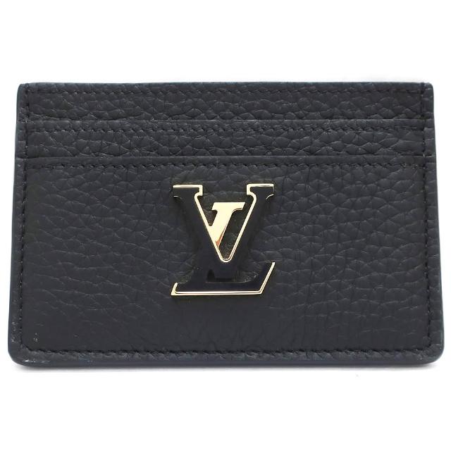 LV LOUIS VUITTON路易威登 M83358 Capucines 黑色 柔軟粒面皮革 名片夾 卡夾