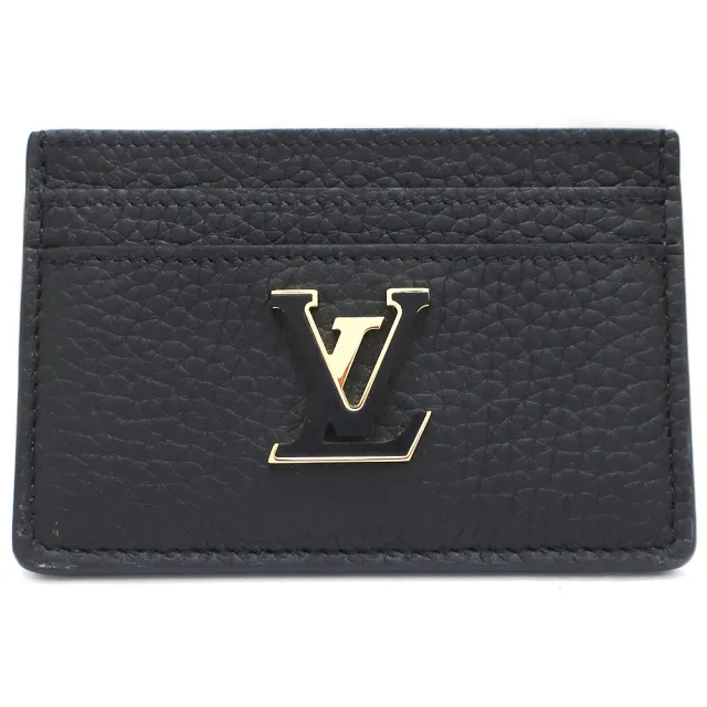 【Louis Vuitton 路易威登】Capucines 黑色 柔軟粒面皮革 名片夾 卡夾(M83358)