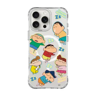 【TOYSELECT】iPhone全系列｜蠟筆小新午睡貼紙亂花抗黃防摔MagSafe iPhone手機殼