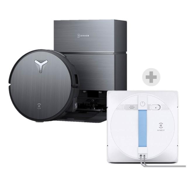 【ECOVACS 科沃斯】雙機超值組合-DEEBOT X11 PRO無限續航滾筒洗地機器人+WINBOT W1S擦窗機