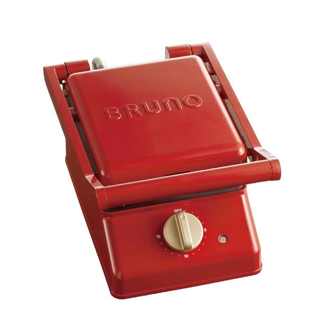 【BRUNO】日本BRUNO單版厚燒三明治機(蘋果紅BOE083RDKE/熱壓吐司)