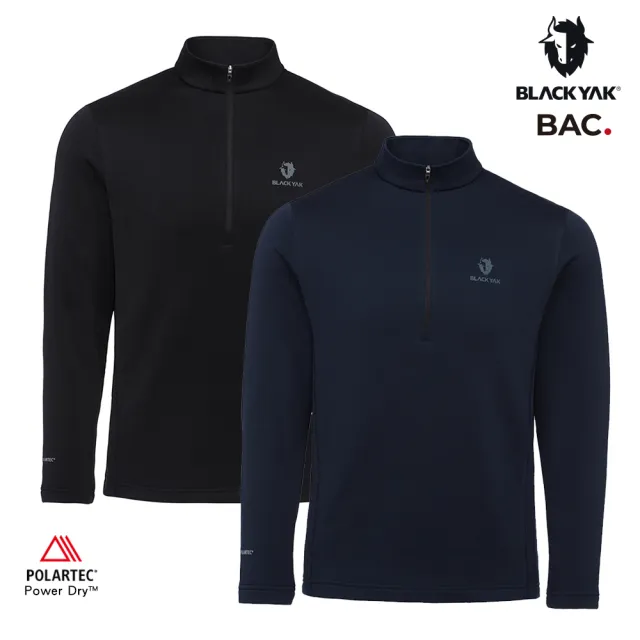 【BLACKYAK】男 POLARTEC POWERDRY刷毛長袖半開襟(兩色可選)BYEB2MC905(秋冬 保暖 半開襟 長袖上衣)