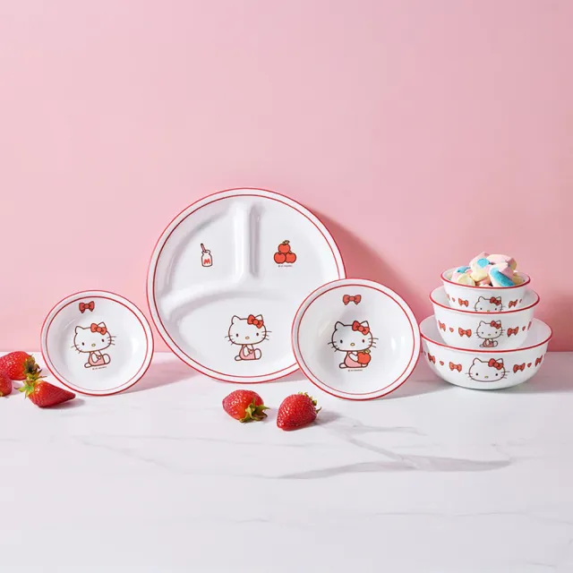 【CorelleBrands 康寧餐具】Hello Kitty 全套餐具六件收藏組