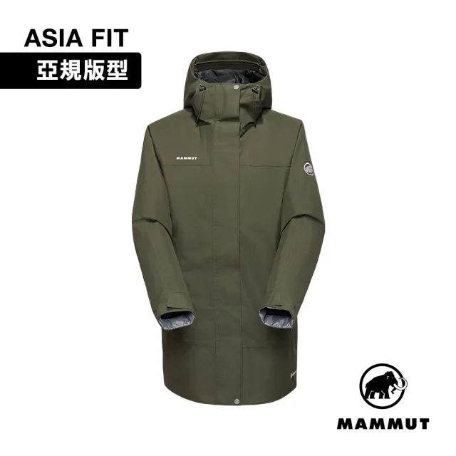【Mammut 長毛象】TreelineHS Thermo Hooded Parka AF GTX防水羽絨保暖連帽外套 深沼澤綠 女款 #1010-32270