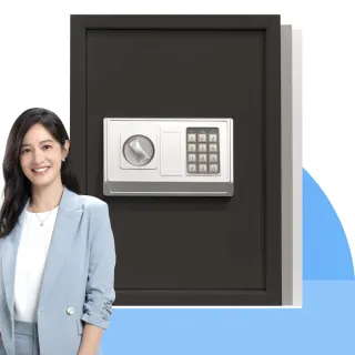 【發億金庫】DB-50 智慧型保險箱（黑/白/灰）(密碼 緊急開啟鑰匙)