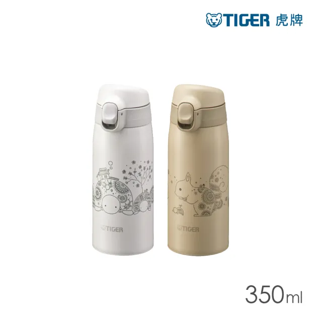 【TIGER 虎牌】彈蓋雙層不鏽鋼保溫瓶 350ml(MCT-A351保溫杯)