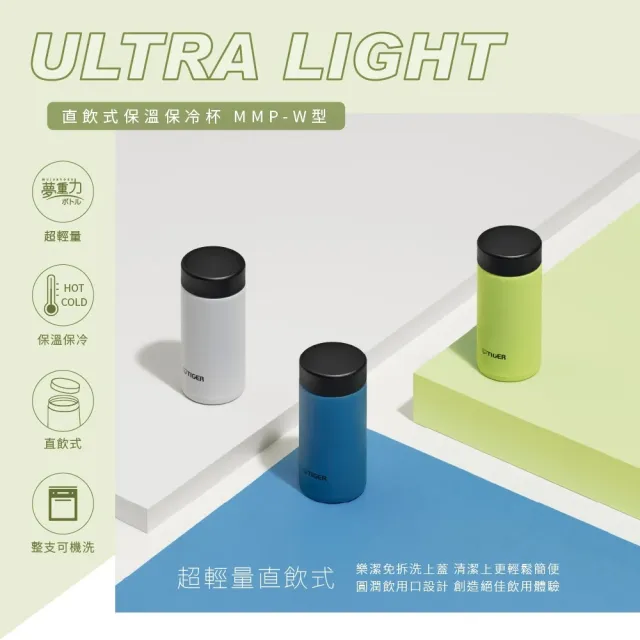 【TIGER虎牌】2入組 旋蓋雙層不鏽鋼保溫瓶 200ml(真空保溫杯MMP-W020/口袋隨行杯)