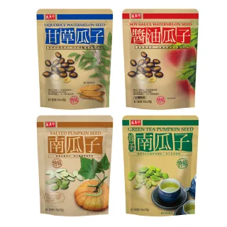 【盛香珍】特級立袋瓜子-黑瓜子/南瓜子(南瓜子/綠茶南瓜子/甘草瓜子/醬油瓜子-口味任選)