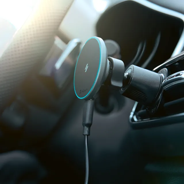 【ADAM 亞果元素】CQ1 Qi2 15W極致版車用磁吸充電器(支援Qi2最高15W)