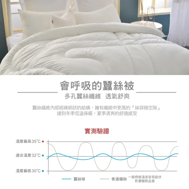 【Great Living 格蕾寢飾】La Belle 天然手工蠶絲可水洗被 冬被/棉被 1.8kg(雙人 180x210cm)
