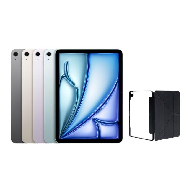 【Apple】S+級福利品 2025 iPad Air M3晶片/13吋/WiFi/128G 平板電腦(多角度保護套組)
