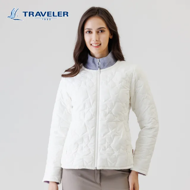 【TRAVELER 旅行者】女款防風撥水Thermolite鋪棉保暖雙面穿外套｜252TR214(雙面穿)