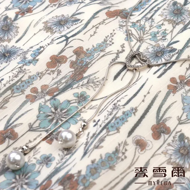 【MYVEGA 麥雪爾】花卉印花袖口綁帶雪紡上衣-米