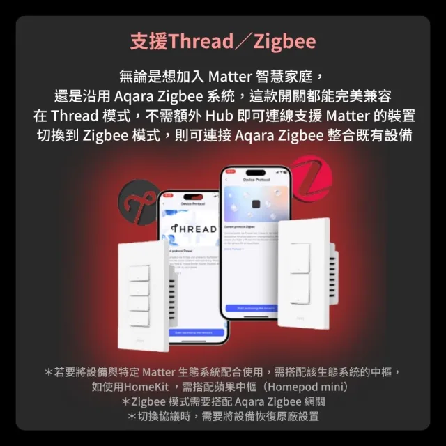 【Sioh 惜】Aqara H2 智能開關 四鍵 3個迴路＋1個無線按鍵(支援Apple Homekit/Matter)