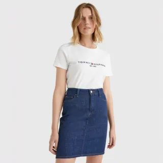 【TOMMY HILFIGER】官方旗艦館 有機棉標誌 T 恤_白色_VIP專屬限定