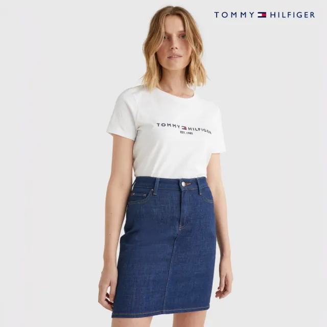 【TOMMY HILFIGER】官方旗艦館 有機棉標誌 T 恤_白色_VIP專屬限定