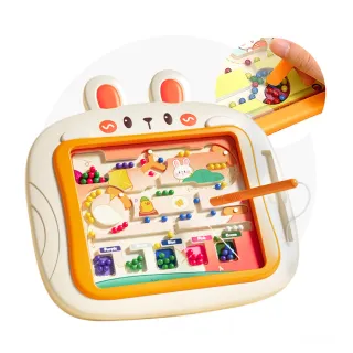 【888ezgo】小兔子造型磁力棒走珠迷宮遊戲（手眼協調/耐心訓練）（703）