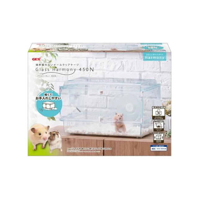 【GEX】愛鼠透視屋450N-附水瓶、轉輪(小動物籠具、倉鼠、老鼠、鼠籠、滾輪、壓克力)