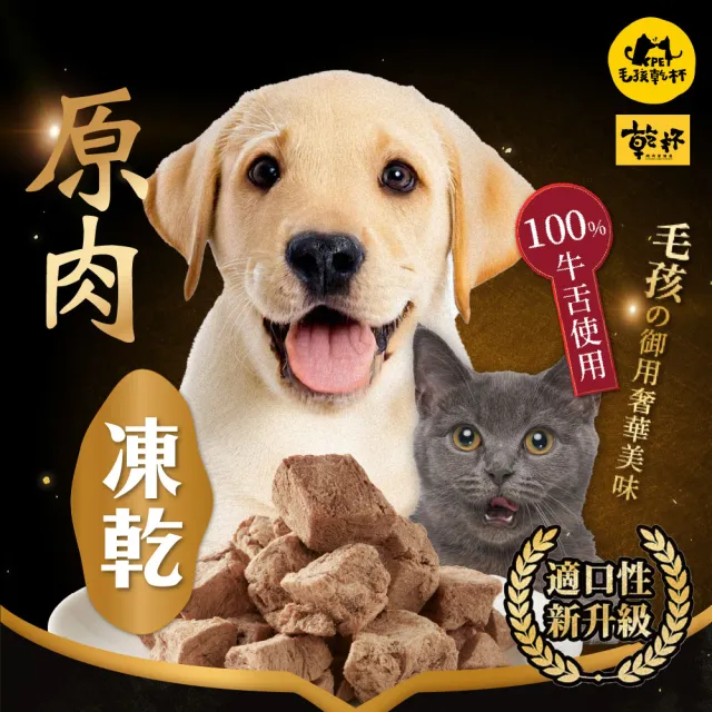 【KPet 毛孩乾杯】乾杯老饕級牛舌 貓點心一加一 薯條/凍乾(寵物零食 凍乾 肉乾 貓咪零食 挑嘴貓)