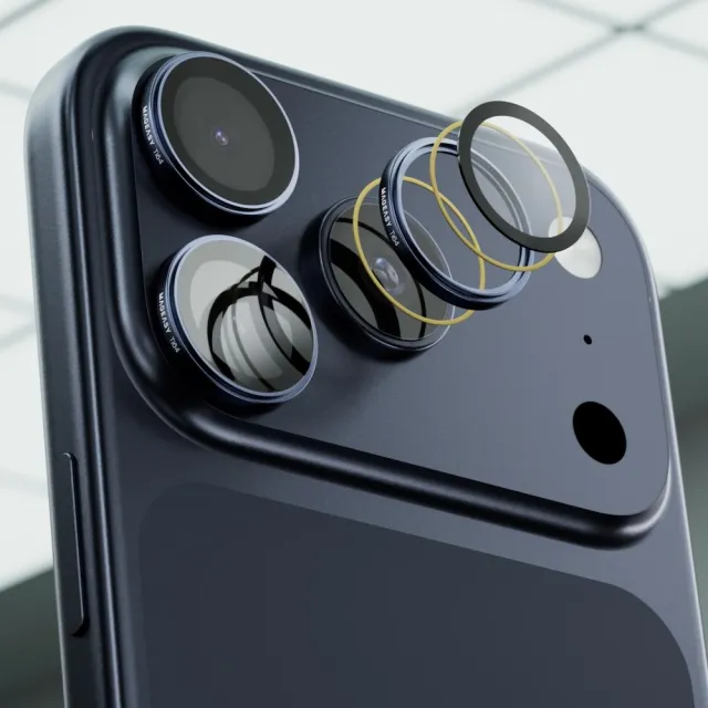 【MAGEASY】iPhone 17 Pro/Pro Max Lenz 鈦合金藍寶石鏡頭保護貼(三顆/組)
