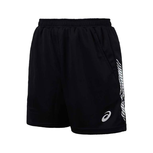 【asics 亞瑟士】男短版排球短褲-台灣製 吸濕排汗 五分褲 訓練 運動(K32045-001)