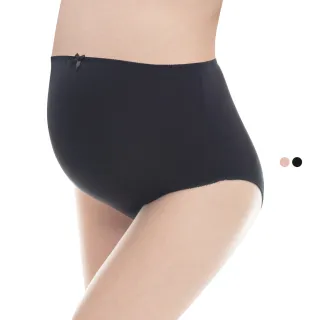 【Gennies 奇妮】孕婦內褲 舒適彈性高腰內褲 010系列(膚 黑 超值)