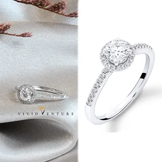 【Vividventure 亞帝芬奇】GIA 30分 FSI2 3VG 八心八箭 天然鑽石 真鑽 戒指 唯美(14K金台)