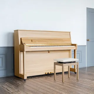 【KAWAI 河合】NF15 KAWAI NF15 淺橡木色 原聲鋼琴 88鍵 傳統鋼琴(全新展示中/5年原廠保固/附升降椅)