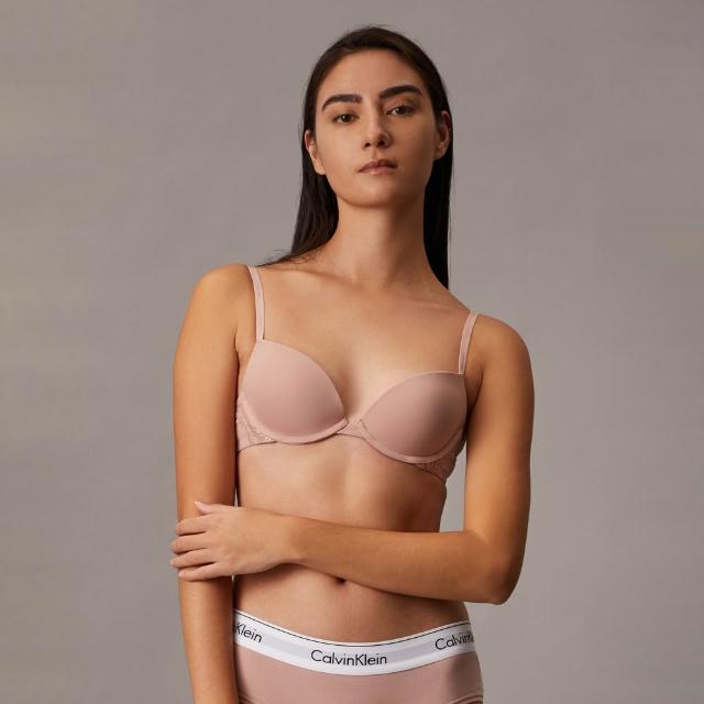 【CALVIN KLEIN】官方旗艦館 CK Attraction 深 V 托高胸圍_粉紅色_VIP專屬限定
