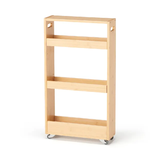 【MUJI 無印良品】竹材薄型推車/大約寬15×深45×高82.5cm 重量約6.5kg