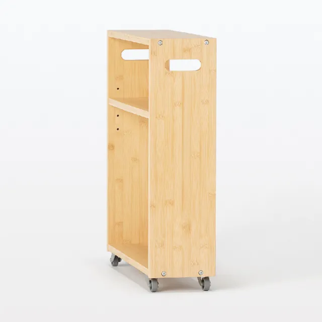 【MUJI 無印良品】竹材薄型推車/小約寬15×深45×高56cm 重量約4.5kg