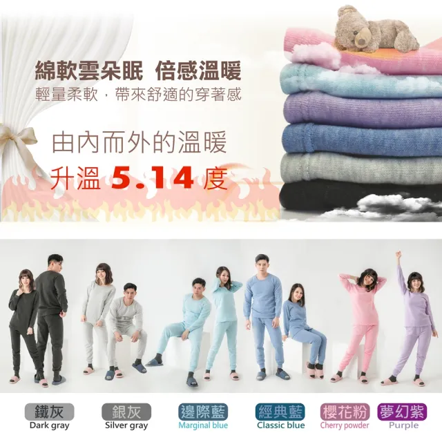 【MI MI LEO】2件組-台灣製舒適保暖刷毛居家睡衣2款任選(#男女適穿#發熱衣#居家服#女睡衣#保暖褲)