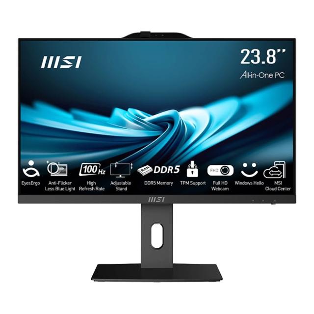 【MSI 微星】i5特仕液晶電腦(PRO AP242P 14M-619TW/i5-14400/24G/512G SSD/Win11/黑色)