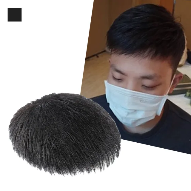 【MoonDy】假髮 男生假髮 真髮假髮 真人髮絲假髮 補髮片 髮片 增髮神器 遮白髮髮片 整頂假髮