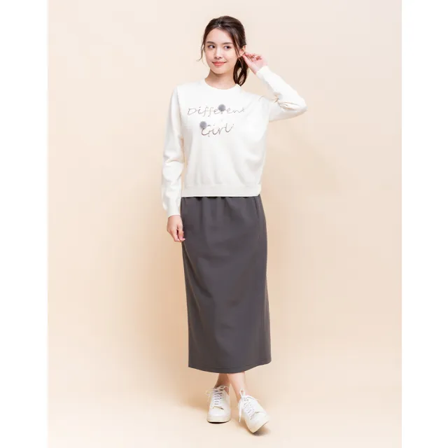 【perng yuh 芃諭名品】緩步瞬間 坑條 柔彈 直筒長裙(2025 AW Collection｜4C秋冬新品上市)